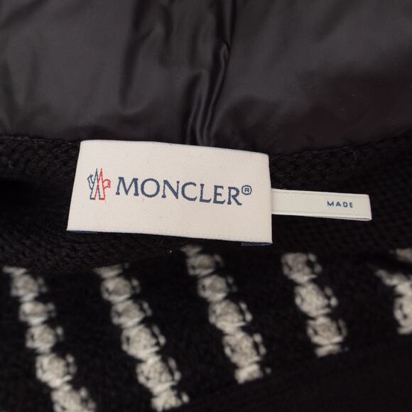 1.6k$ MONCLER Striped Cardigan Tricot Wool Down Jacket Size : XS - Picture 10 of 16